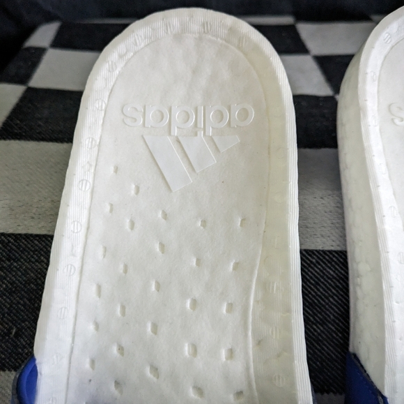 Adidas Men 9 Blue and White Adilette Boost Slip on GZ5313 Madd 1223 main image 10